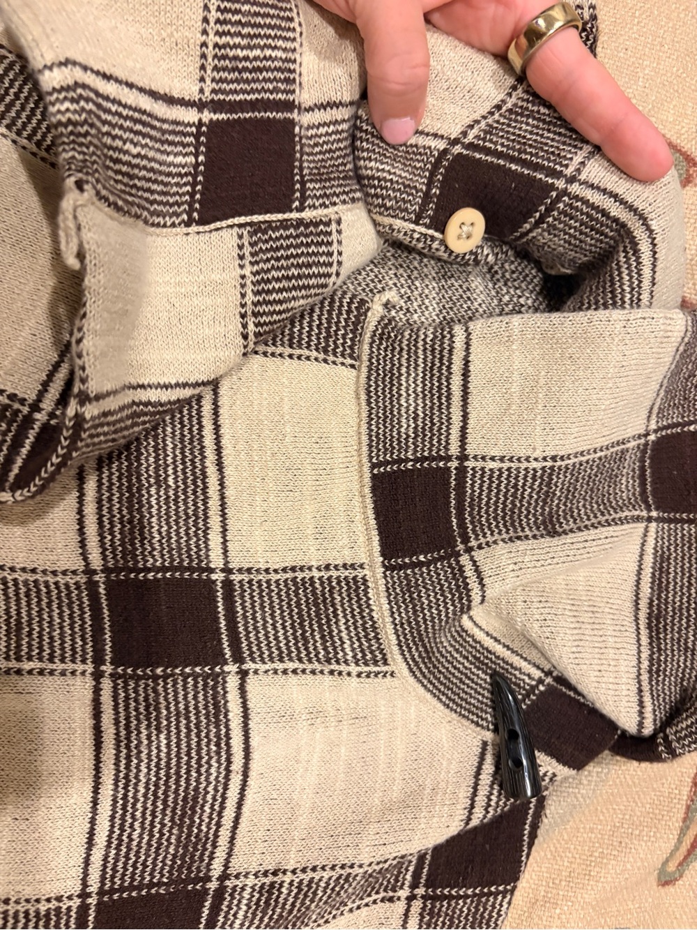Ralph Lauren brown & White Plaid jacket women’s - Picture 3 of 4
